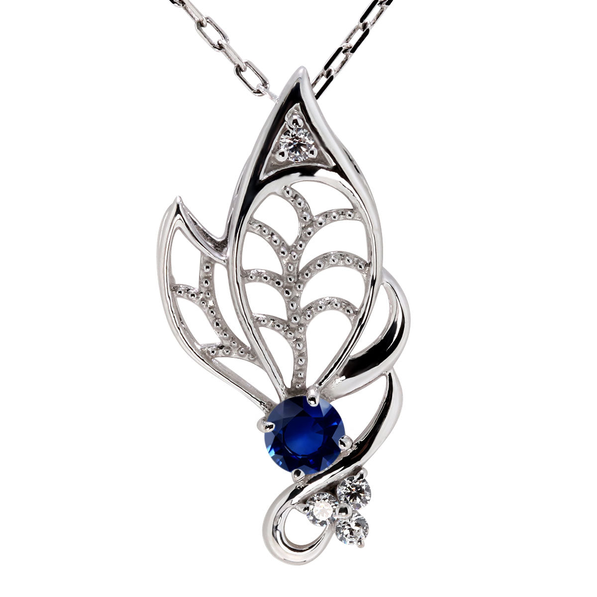 蝶モチーフ ネックレス レディース 誕生石 透かし 可憐 SV925 K10 K18 Pt900 選べるカラー ペンダント 羽 バタフライ 人気 女性 大人 華やか おしゃれ (品番 mh-0433)