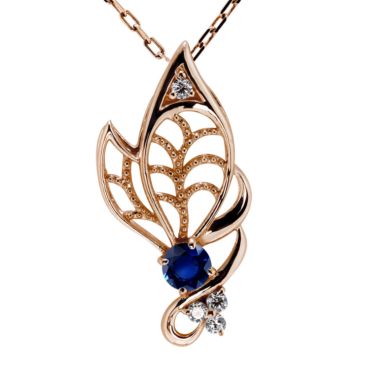 蝶モチーフ ネックレス レディース 誕生石 透かし 可憐 SV925 K10 K18 Pt900 選べるカラー ペンダント 羽 バタフライ 人気 女性 大人 華やか おしゃれ (品番 mh-0433)