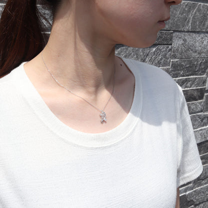 バタフライ ネックレス レディース 透かし 誕生石 ミルグレイン 蝶 キラキラ アラベスク K10 K18 Pt900 SV925 曲線 上品 大人女子 可愛い デート (品番 mh-0434)