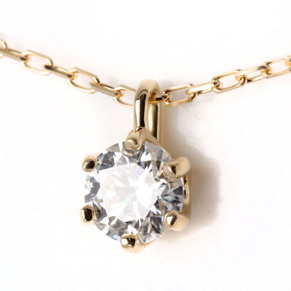 モアサナイト ネックレス 一粒 4mm レディース K18 Pt900 K10 モアッサナイト シンプル 小豆チェーン 誕生日 彼女 奥さん プレゼント クリスマス (品番 mh-0441-moissanite)