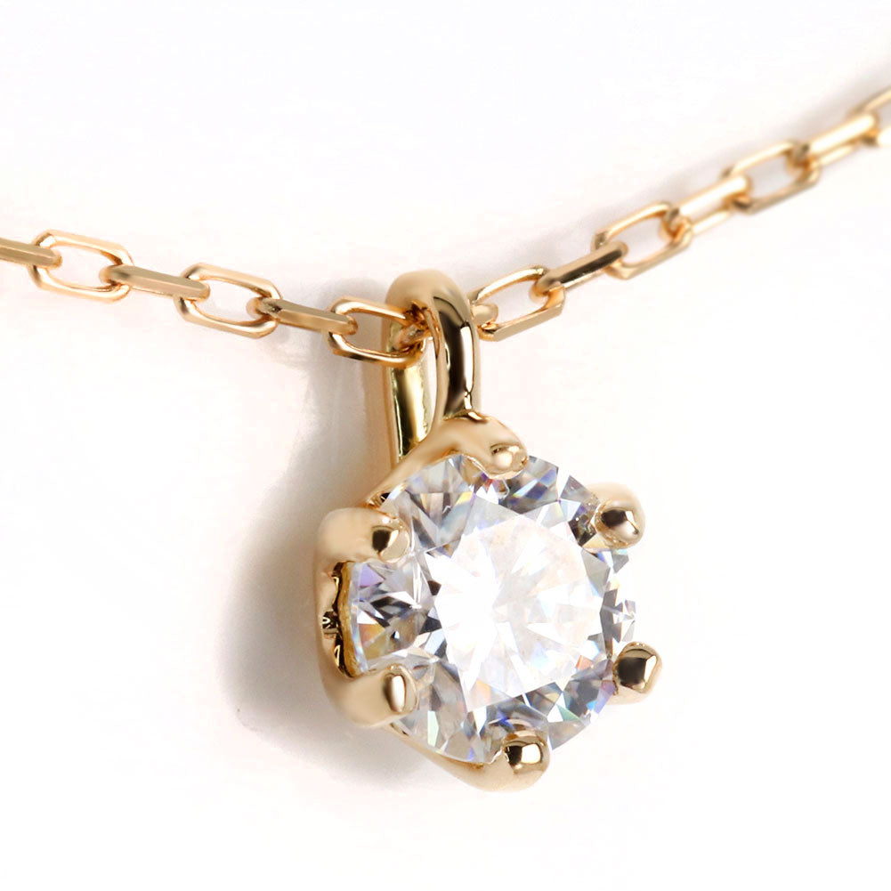 モアサナイト ネックレス 一粒 4mm レディース K18 Pt900 K10 モアッサナイト シンプル 小豆チェーン 誕生日 彼女 奥さん プレゼント クリスマス (品番 mh-0441-moissanite)