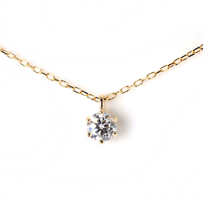 モアサナイト ネックレス 一粒 4mm レディース K18 Pt900 K10 モアッサナイト シンプル 小豆チェーン 誕生日 彼女 奥さん プレゼント クリスマス (品番 mh-0441-moissanite)