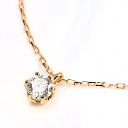 モアサナイト ネックレス 一粒 4mm レディース K18 Pt900 K10 モアッサナイト シンプル 小豆チェーン 誕生日 彼女 奥さん プレゼント クリスマス (品番 mh-0441-moissanite)