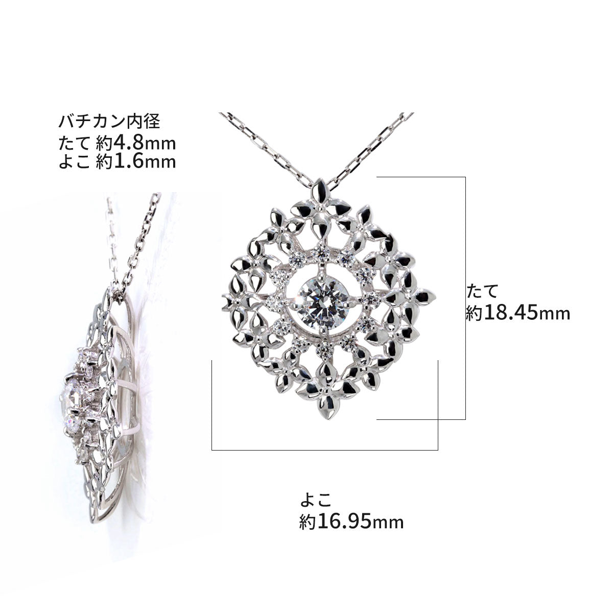 ネックレス レディース 大ぶり フラワー モチーフ 選べる誕生石 ペンダント 花 天然石 sv925 k10 k18 pt900 おしゃれ 女性 誕生日 プレゼント お祝い (品番 mh-0444)