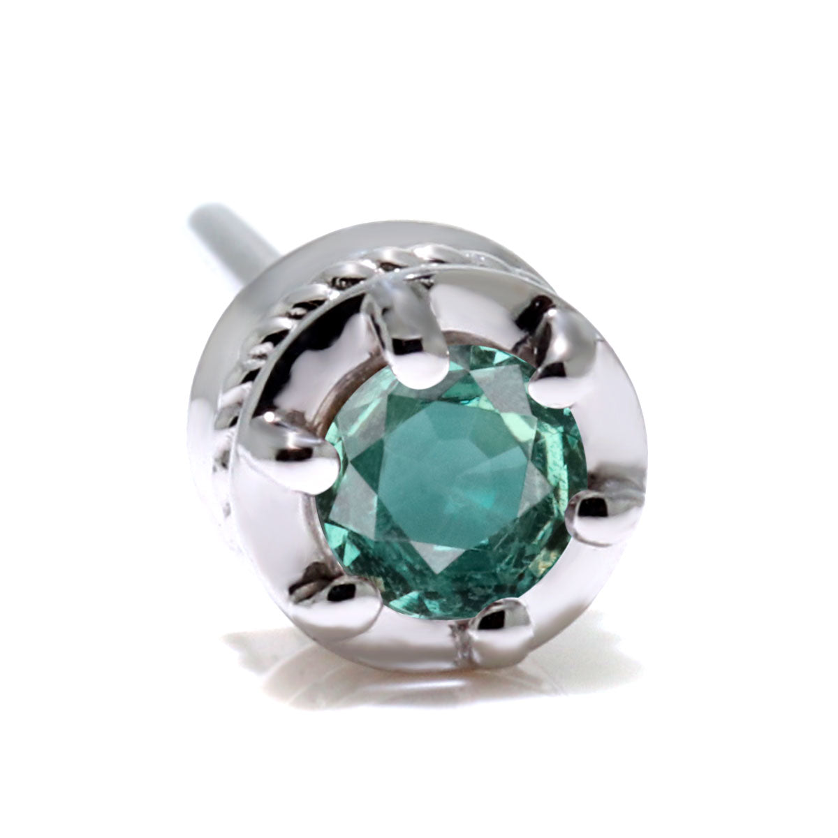 希少石 アレキサンドライト ピアス 片耳 一粒 K18 K10 Pt900 メンズ ツイスト スタッド アニバーサリー 誕生日 特別 高級 艶 サプライズ プレゼント (品番 mp-0004-alex-m)