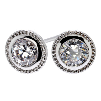 ダイヤモンド ピアス 鑑定書 一粒ダイヤ 0.25ct SI VS VVS スタッドピアス 18金 プラチナ 両耳用 レディース ミル調 シンプル 大人ジュエリー 高級 特別 (品番 mp-0005-4-cgl-l)
