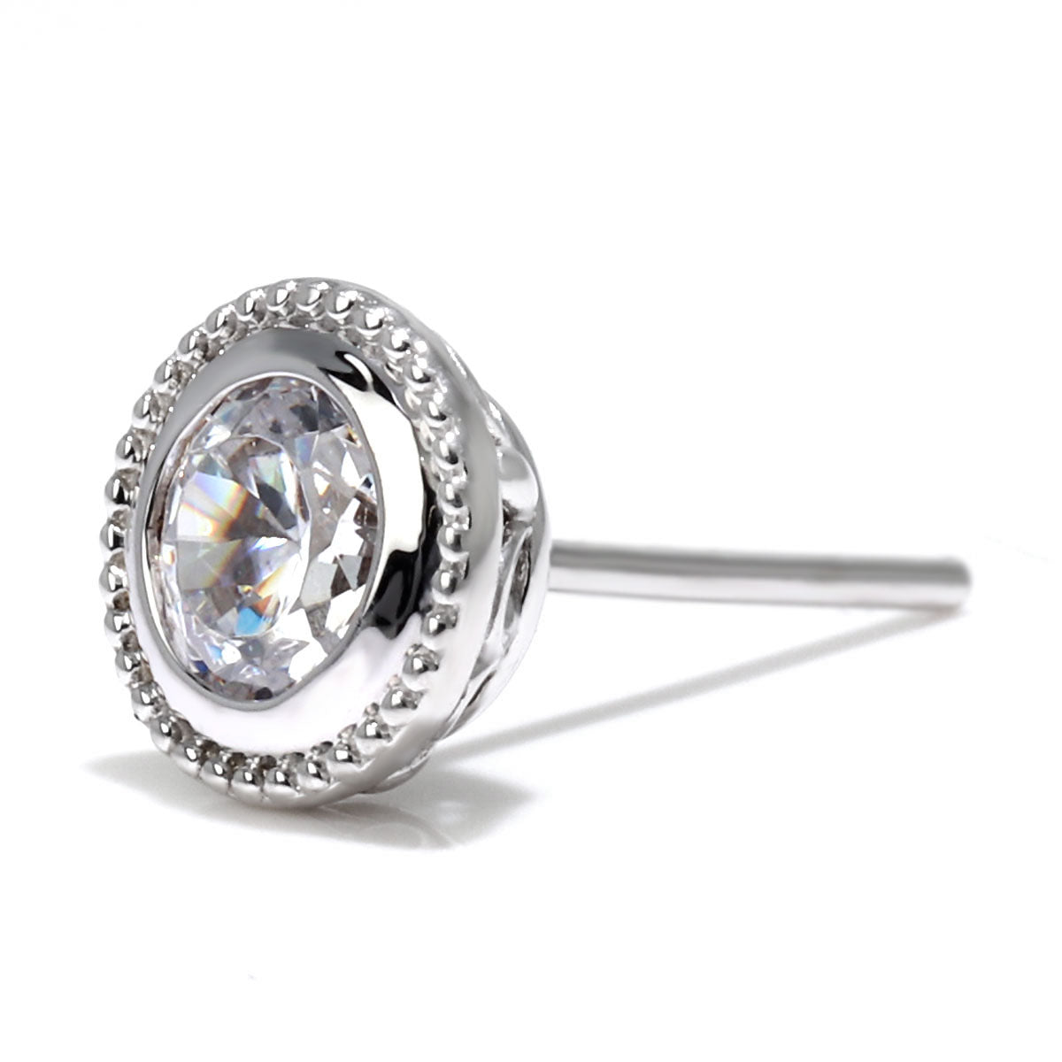 ダイヤモンド ピアス 鑑定書 一粒ダイヤ 0.25ct SI VS VVS スタッドピアス 18金 プラチナ 両耳用 レディース ミル調 シンプル 大人ジュエリー 高級 特別 (品番 mp-0005-4-cgl-l)