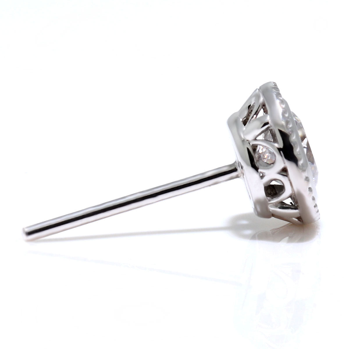 K10 ミル打ちデザイン ピアス 丸 シンプル 一粒 スタッド 片耳 1個 K18 Pt900 SV925 メンズ 選べる誕生石 丸型 おしゃれ ひと粒 上品 自分へのご褒美 (品番 mp-0005-m)