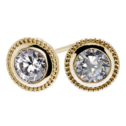 ダイヤモンド ピアス 鑑定書 一粒ダイヤ 0.25ct SI VS VVS スタッドピアス 18金 プラチナ 両耳用 レディース ミル調 シンプル 大人ジュエリー 高級 特別 (品番 mp-0005-4-cgl-l)
