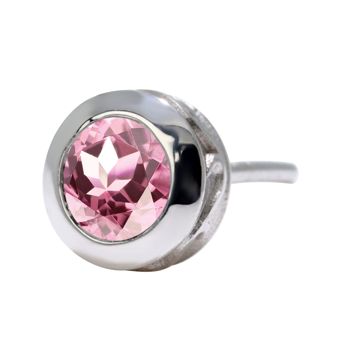 メンズ ピアス 一粒 天然石 片耳 スタッドピアス 選べる誕生石 4mm SV925 K10 K18 Pt900 伏せ込みピアス アラベスク シンプル 工房直販 ジュエリー (品番 mp-0006-m)
