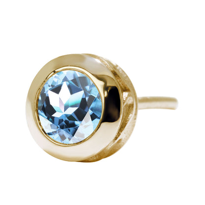 メンズ ピアス 一粒 天然石 片耳 スタッドピアス 選べる誕生石 4mm SV925 K10 K18 Pt900 伏せ込みピアス アラベスク シンプル 工房直販 ジュエリー (品番 mp-0006-m)