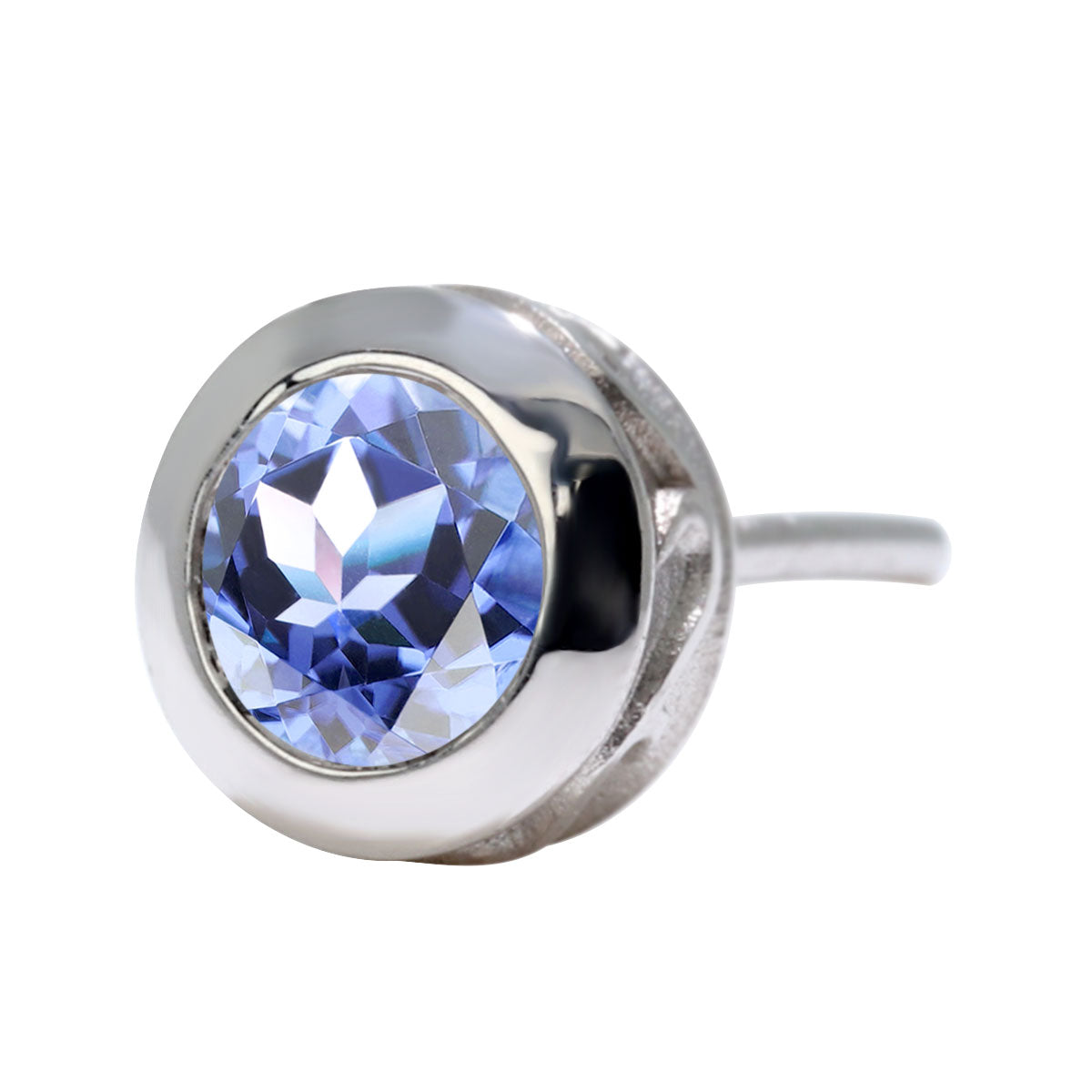 メンズ ピアス 一粒 天然石 片耳 スタッドピアス 選べる誕生石 4mm SV925 K10 K18 Pt900 伏せ込みピアス アラベスク シンプル 工房直販 ジュエリー (品番 mp-0006-m)
