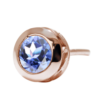 メンズ ピアス 一粒 天然石 片耳 スタッドピアス 選べる誕生石 4mm SV925 K10 K18 Pt900 伏せ込みピアス アラベスク シンプル 工房直販 ジュエリー (品番 mp-0006-m)