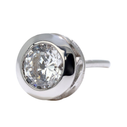 メンズ ピアス 一粒 天然石 片耳 スタッドピアス 選べる誕生石 4mm SV925 K10 K18 Pt900 伏せ込みピアス アラベスク シンプル 工房直販 ジュエリー (品番 mp-0006-m)