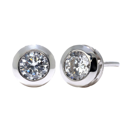一粒 ピアス レディース 伏せ込み 4mm 選べる誕生石 12石 両耳 唐草 K10 K18 Pt900 SV925 スタッドピアス フクリン シンプル ユニセックス おそろい (品番 mp-0006-l)