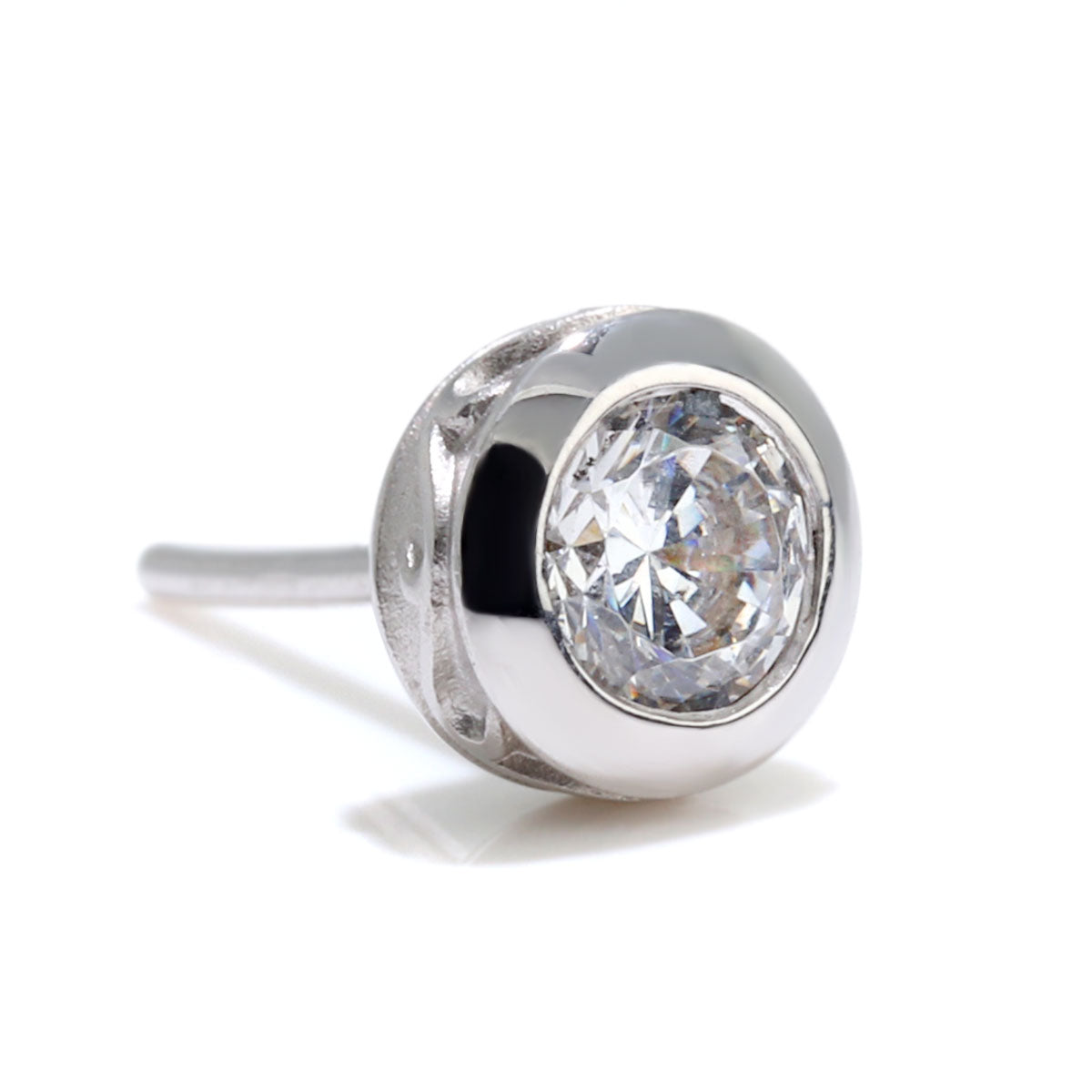 メンズ ピアス 一粒 天然石 片耳 スタッドピアス 選べる誕生石 4mm SV925 K10 K18 Pt900 伏せ込みピアス アラベスク シンプル 工房直販 ジュエリー (品番 mp-0006-m)