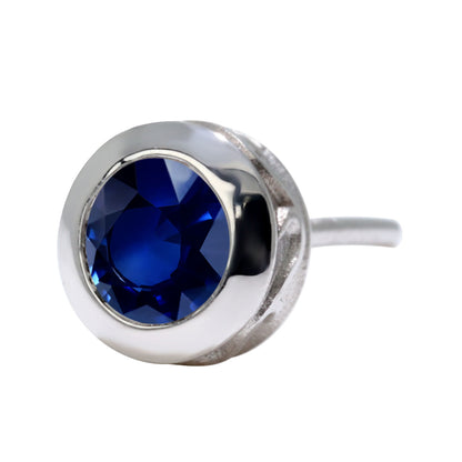 メンズ ピアス 一粒 天然石 片耳 スタッドピアス 選べる誕生石 4mm SV925 K10 K18 Pt900 伏せ込みピアス アラベスク シンプル 工房直販 ジュエリー (品番 mp-0006-m)