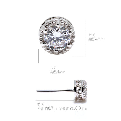 ダイヤモンド メンズ ピアス 片耳 スタッド 鑑定書付き 0.25ct 一粒 18金 プラチナ 選べる クラリティ 唐草 シンプル 男性 高品質 天然石 メンズジュエリー (品番 mp-0008-4-cgl-m)