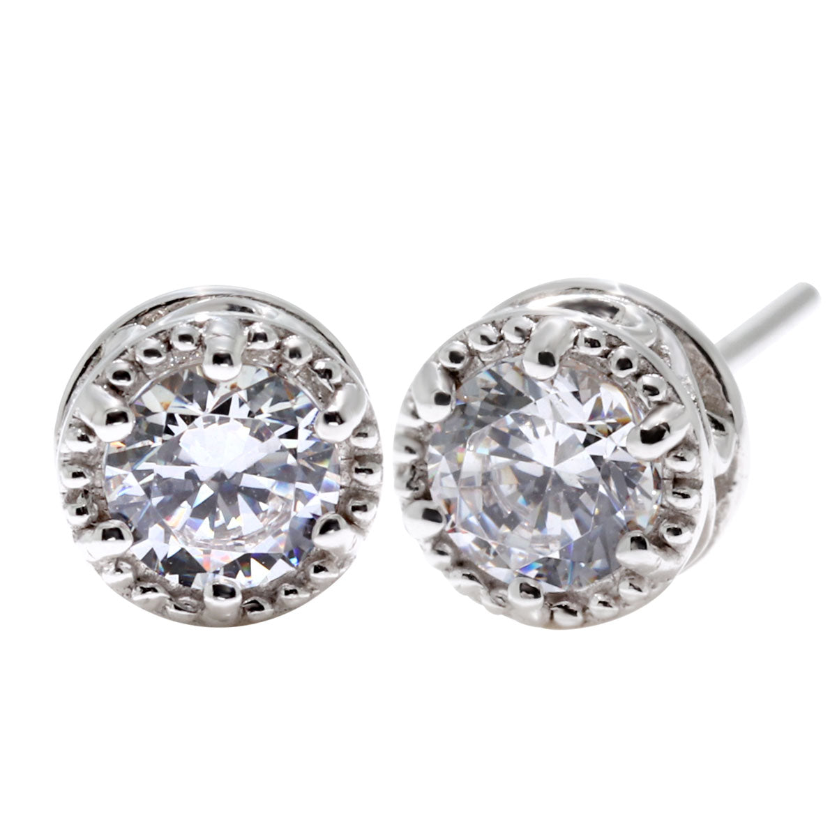 天然石 一粒 ピアス レディース 選べる12石 4mm 誕生石 pt900 k18 k10 sv925 両耳セット スタッドピアス 唐草 ミル調 シンプル アンティーク プレゼント 贈り物 (品番 mp-0008-l)