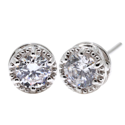 一粒 ダイヤモンド ピアス K18 Pt900 スタッド 鑑定書付き 0.25ct 中央宝石研究所 アラベスク レディース 両耳 ミル調 シンプル ご褒美 特別 高品質 ギフト (品番 mp-0008-4-cgl-l)