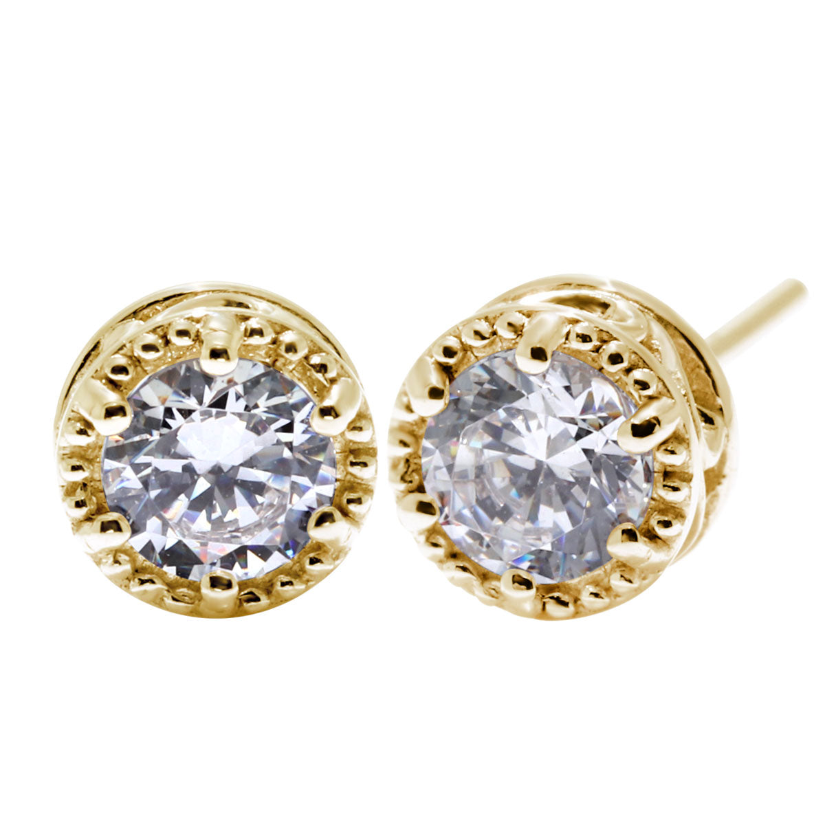 一粒 ダイヤモンド ピアス K18 Pt900 スタッド 鑑定書付き 0.25ct 中央宝石研究所 アラベスク レディース 両耳 ミル調 シンプル ご褒美 特別 高品質 ギフト (品番 mp-0008-4-cgl-l)