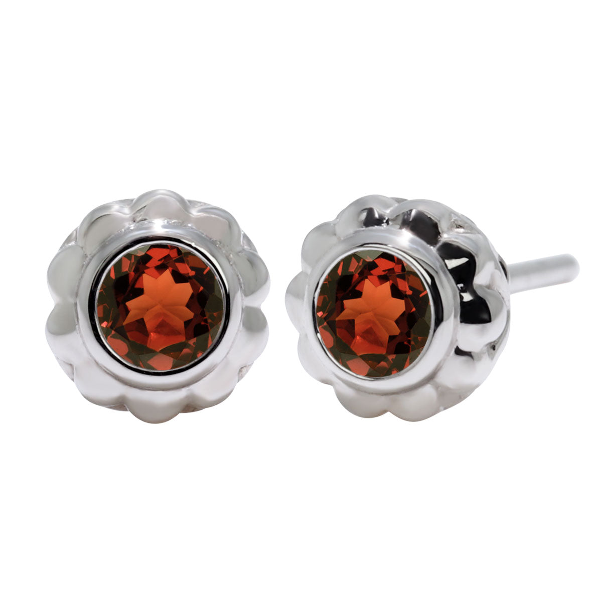 一粒 ピアス レディース フラワー 可愛い スタッドピアス 両耳セット K10 K18 Pt900 SV925 天然石 3mm シンプル 上品 工房直販 ジュエリー 普段使い (品番 mp-0009-l)