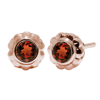 一粒 ピアス レディース フラワー 可愛い スタッドピアス 両耳セット K10 K18 Pt900 SV925 天然石 3mm シンプル 上品 工房直販 ジュエリー 普段使い (品番 mp-0009-l)