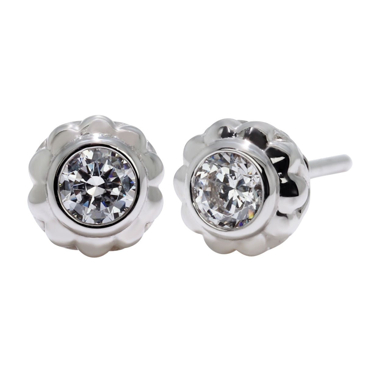 一粒 ピアス レディース フラワー 可愛い スタッドピアス 両耳セット K10 K18 Pt900 SV925 天然石 3mm シンプル 上品 工房直販 ジュエリー 普段使い (品番 mp-0009-l)