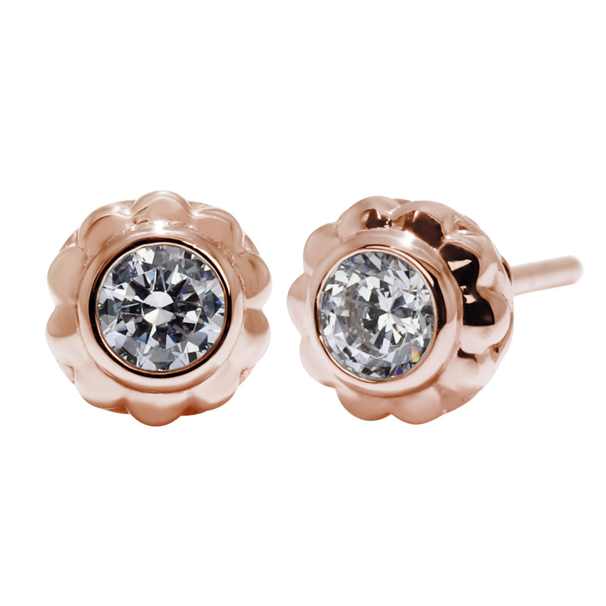 一粒 ピアス レディース フラワー 可愛い スタッドピアス 両耳セット K10 K18 Pt900 SV925 天然石 3mm シンプル 上品 工房直販 ジュエリー 普段使い (品番 mp-0009-l)