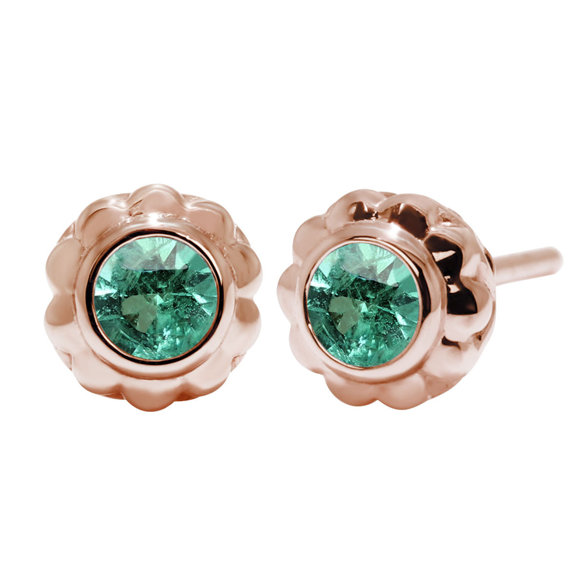 一粒 ピアス レディース フラワー 可愛い スタッドピアス 両耳セット K10 K18 Pt900 SV925 天然石 3mm シンプル 上品 工房直販 ジュエリー 普段使い (品番 mp-0009-l)