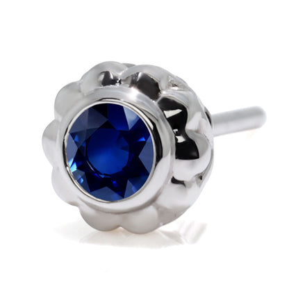 片耳 メンズ ピアス 選べる シルバー 18金 10金 プラチナ 一粒 誕生石 3mm フラワー スタッド 伏せ込み 花 シンプル おしゃれ 誕生日 記念日 ギフト (品番 mp-0009-m)
