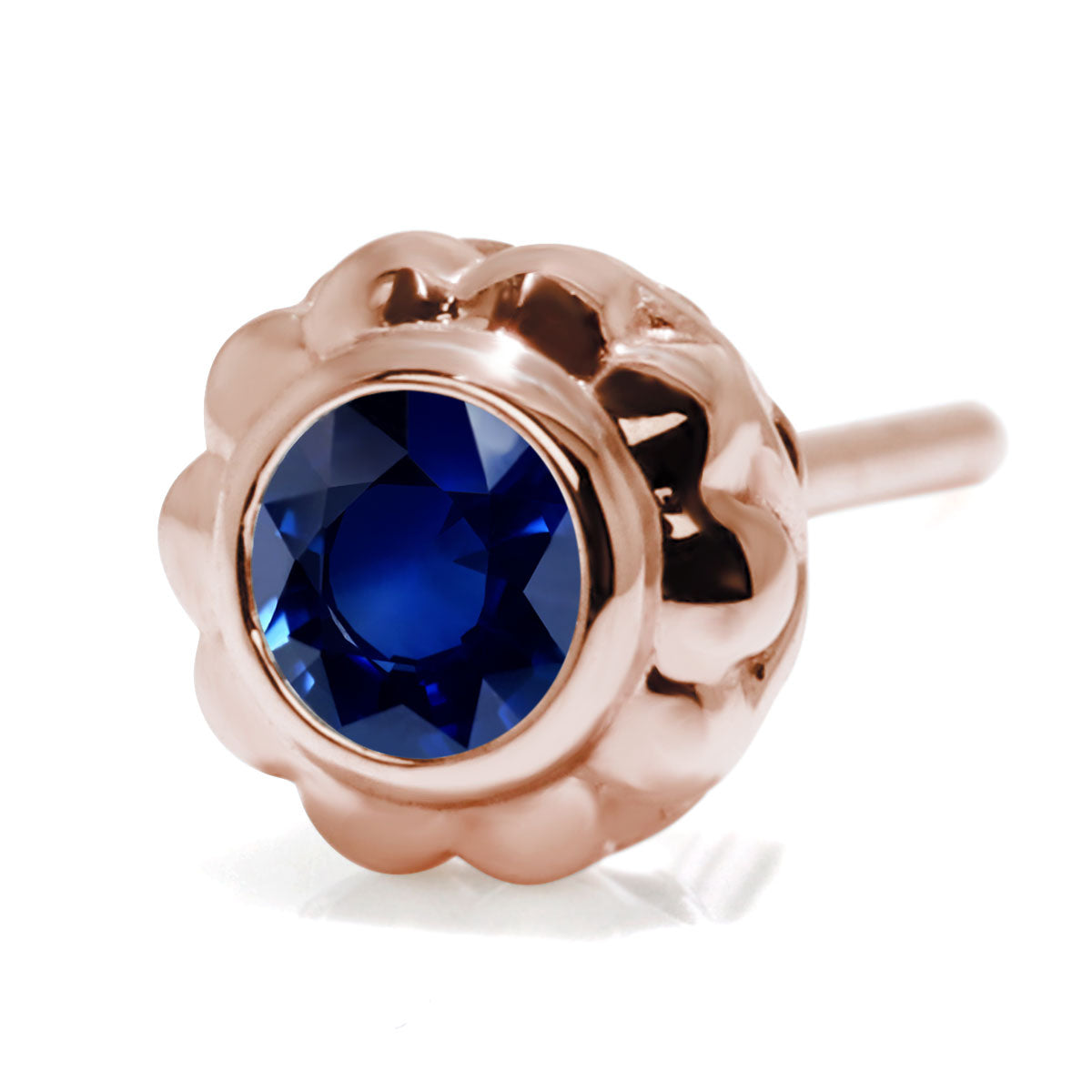 片耳 メンズ ピアス 選べる シルバー 18金 10金 プラチナ 一粒 誕生石 3mm フラワー スタッド 伏せ込み 花 シンプル おしゃれ 誕生日 記念日 ギフト (品番 mp-0009-m)