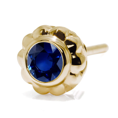 片耳 メンズ ピアス 選べる シルバー 18金 10金 プラチナ 一粒 誕生石 3mm フラワー スタッド 伏せ込み 花 シンプル おしゃれ 誕生日 記念日 ギフト (品番 mp-0009-m)
