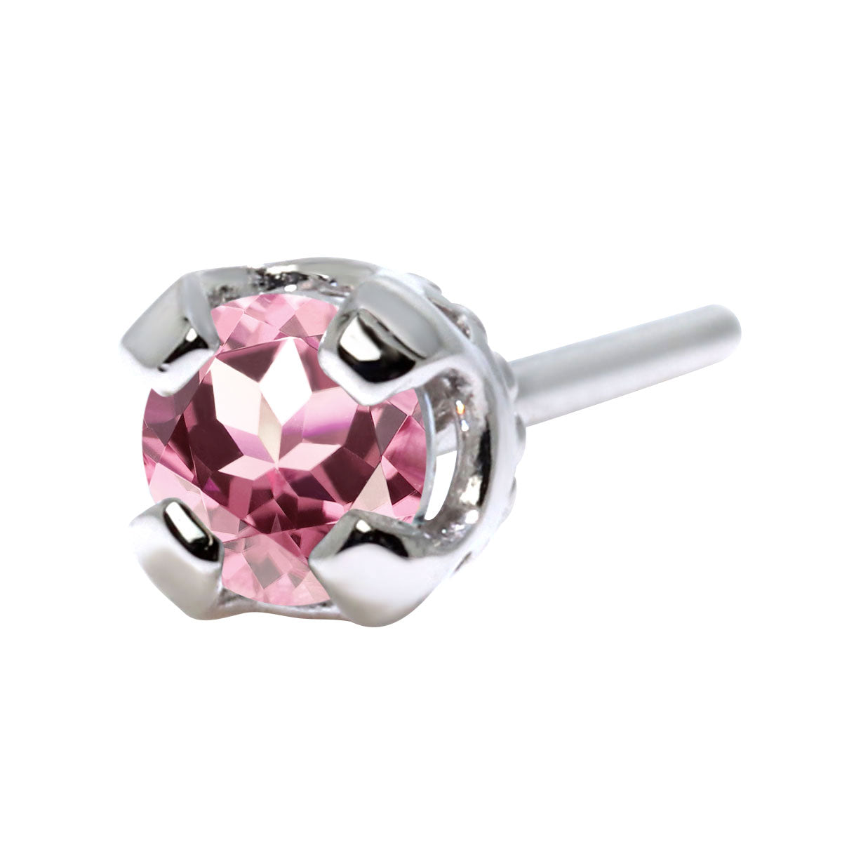 メンズ 片耳 ピアス 天然石 シンプル 一粒 スタッドピアス 選べる誕生石 3mm SV925 K10 K18 Pt900 大人 男性 誕生日 初任給 父の日 X'mas プレゼント (品番 mp-0015-m)