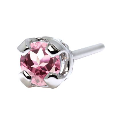 メンズ 片耳 ピアス 天然石 シンプル 一粒 スタッドピアス 選べる誕生石 3mm SV925 K10 K18 Pt900 大人 男性 誕生日 初任給 父の日 X'mas プレゼント (品番 mp-0015-m)