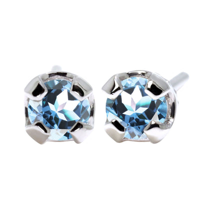 ピアス 天然石 シンプル レディース 一粒 スタッドピアス 両耳セット 選べる 10金 18金 プラチナ シルバー 誕生石 普段使い 人気 工房直販 ユニセックス (品番 mp-0015-l)