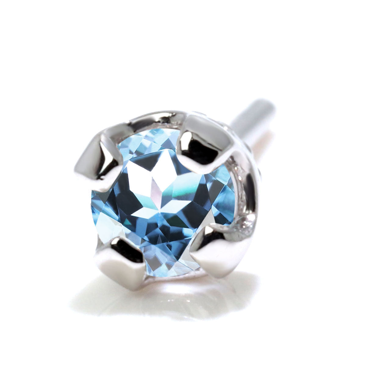 メンズ 片耳 ピアス 天然石 シンプル 一粒 スタッドピアス 選べる誕生石 3mm SV925 K10 K18 Pt900 大人 男性 誕生日 初任給 父の日 X'mas プレゼント (品番 mp-0015-m)