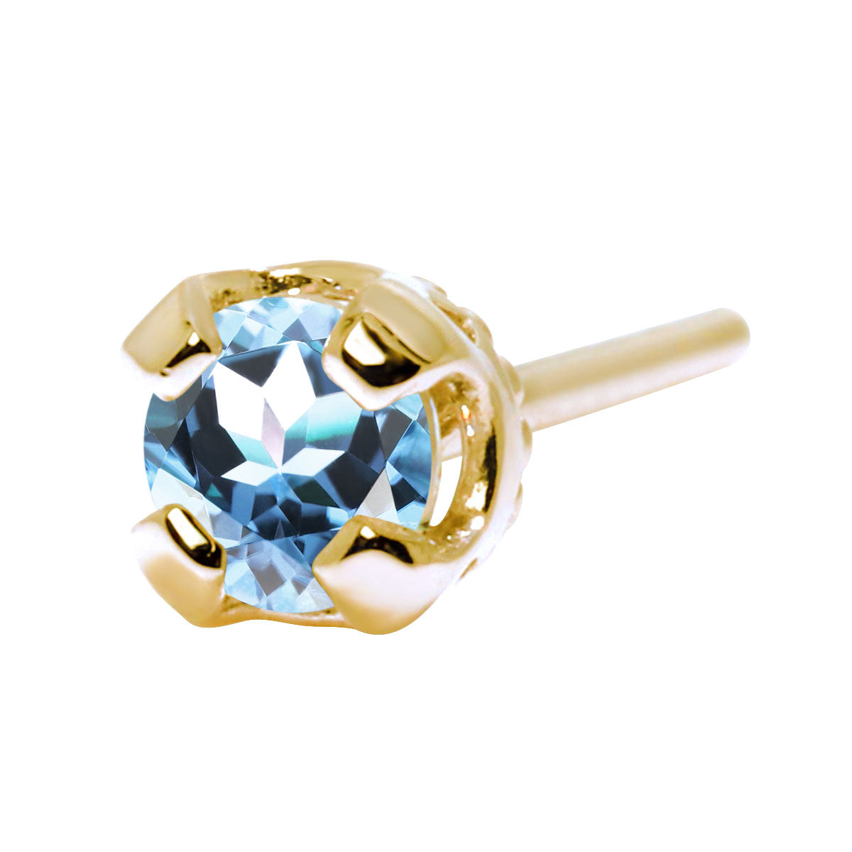 メンズ 片耳 ピアス 天然石 シンプル 一粒 スタッドピアス 選べる誕生石 3mm SV925 K10 K18 Pt900 大人 男性 誕生日 初任給 父の日 X'mas プレゼント (品番 mp-0015-m)