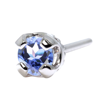 メンズ 片耳 ピアス 天然石 シンプル 一粒 スタッドピアス 選べる誕生石 3mm SV925 K10 K18 Pt900 大人 男性 誕生日 初任給 父の日 X'mas プレゼント (品番 mp-0015-m)