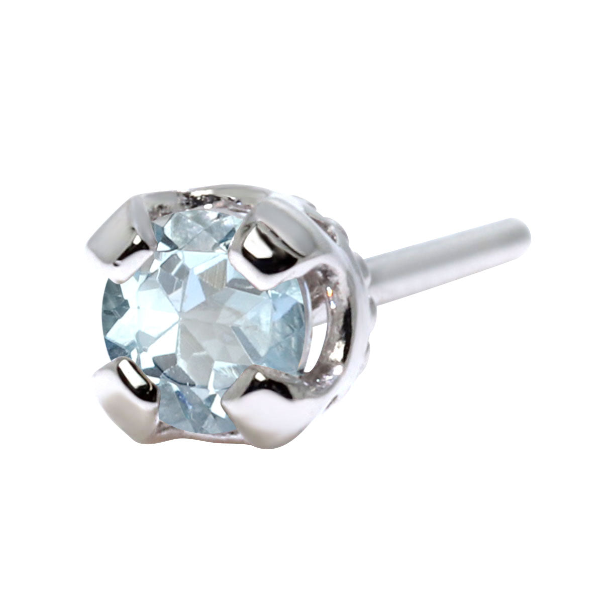 メンズ 片耳 ピアス 天然石 シンプル 一粒 スタッドピアス 選べる誕生石 3mm SV925 K10 K18 Pt900 大人 男性 誕生日 初任給 父の日 X'mas プレゼント (品番 mp-0015-m)