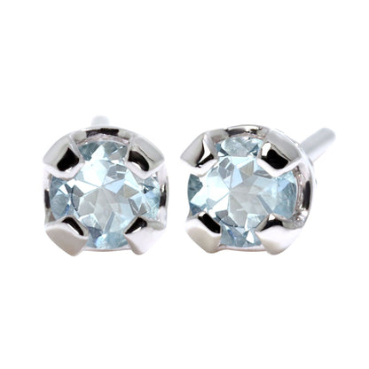 ピアス 天然石 シンプル レディース 一粒 スタッドピアス 両耳セット 選べる 10金 18金 プラチナ シルバー 誕生石 普段使い 人気 工房直販 ユニセックス (品番 mp-0015-l)