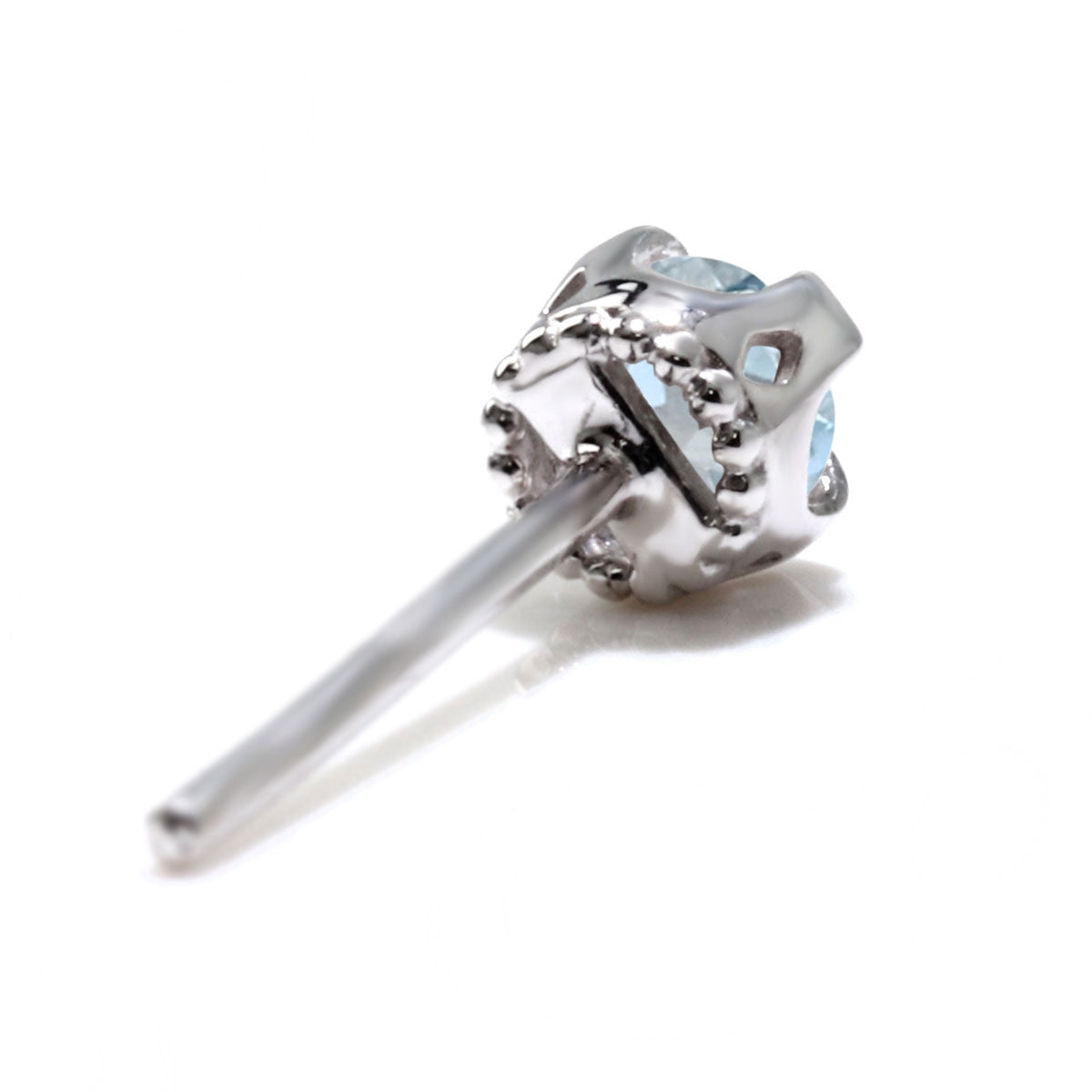 メンズ 片耳 ピアス 天然石 シンプル 一粒 スタッドピアス 選べる誕生石 3mm SV925 K10 K18 Pt900 大人 男性 誕生日 初任給 父の日 X'mas プレゼント (品番 mp-0015-m)