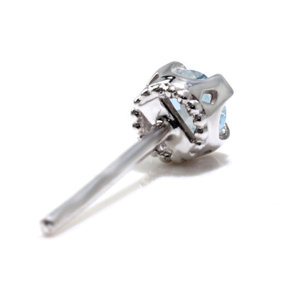 メンズ 片耳 ピアス 天然石 シンプル 一粒 スタッドピアス 選べる誕生石 3mm SV925 K10 K18 Pt900 大人 男性 誕生日 初任給 父の日 X'mas プレゼント (品番 mp-0015-m)