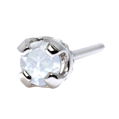 メンズ 片耳 ピアス 天然石 シンプル 一粒 スタッドピアス 選べる誕生石 3mm SV925 K10 K18 Pt900 大人 男性 誕生日 初任給 父の日 X'mas プレゼント (品番 mp-0015-m)