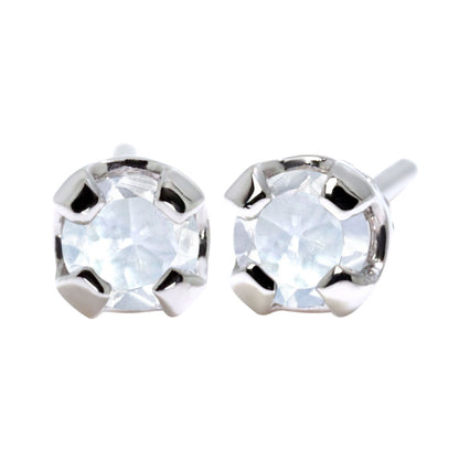 ピアス 天然石 シンプル レディース 一粒 スタッドピアス 両耳セット 選べる 10金 18金 プラチナ シルバー 誕生石 普段使い 人気 工房直販 ユニセックス (品番 mp-0015-l)