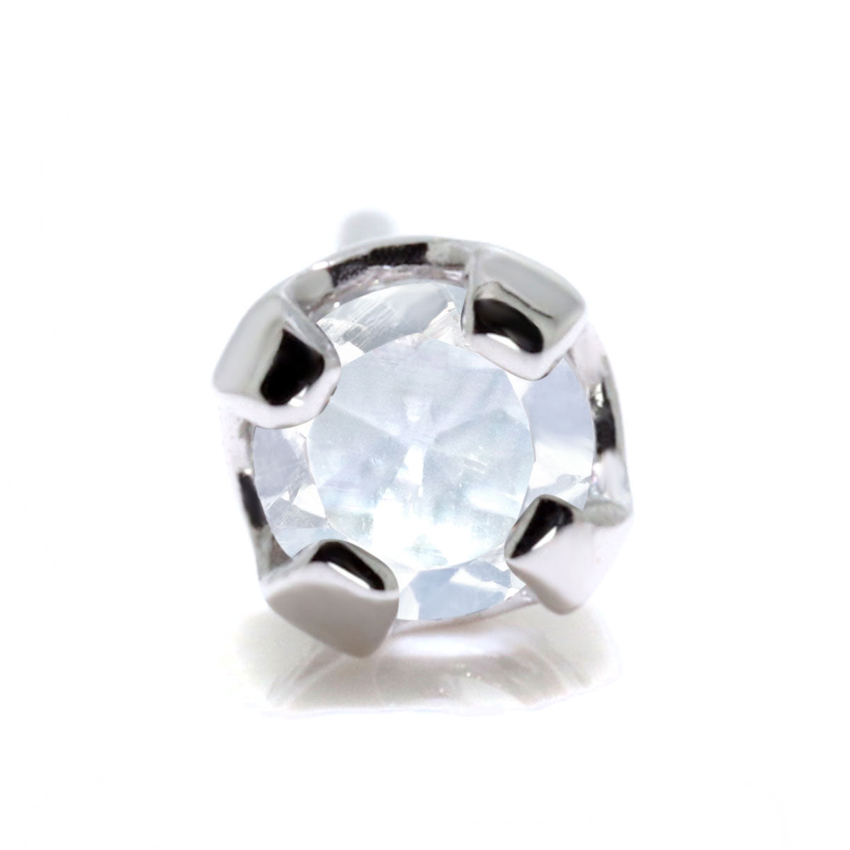 ピアス 天然石 シンプル レディース 一粒 スタッドピアス 両耳セット 選べる 10金 18金 プラチナ シルバー 誕生石 普段使い 人気 工房直販 ユニセックス (品番 mp-0015-l)