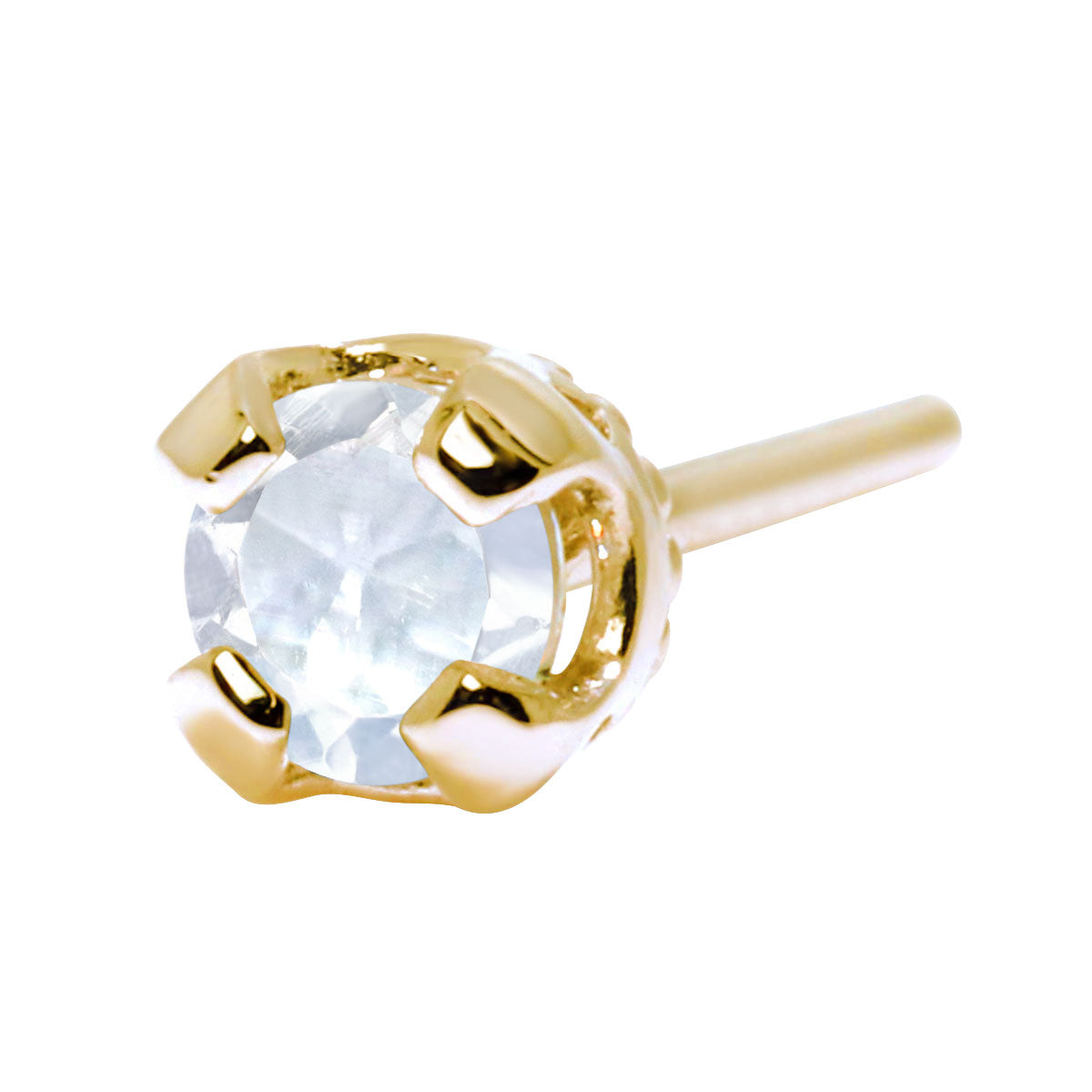 メンズ 片耳 ピアス 天然石 シンプル 一粒 スタッドピアス 選べる誕生石 3mm SV925 K10 K18 Pt900 大人 男性 誕生日 初任給 父の日 X'mas プレゼント (品番 mp-0015-m)