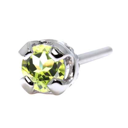 メンズ 片耳 ピアス 天然石 シンプル 一粒 スタッドピアス 選べる誕生石 3mm SV925 K10 K18 Pt900 大人 男性 誕生日 初任給 父の日 X'mas プレゼント (品番 mp-0015-m)