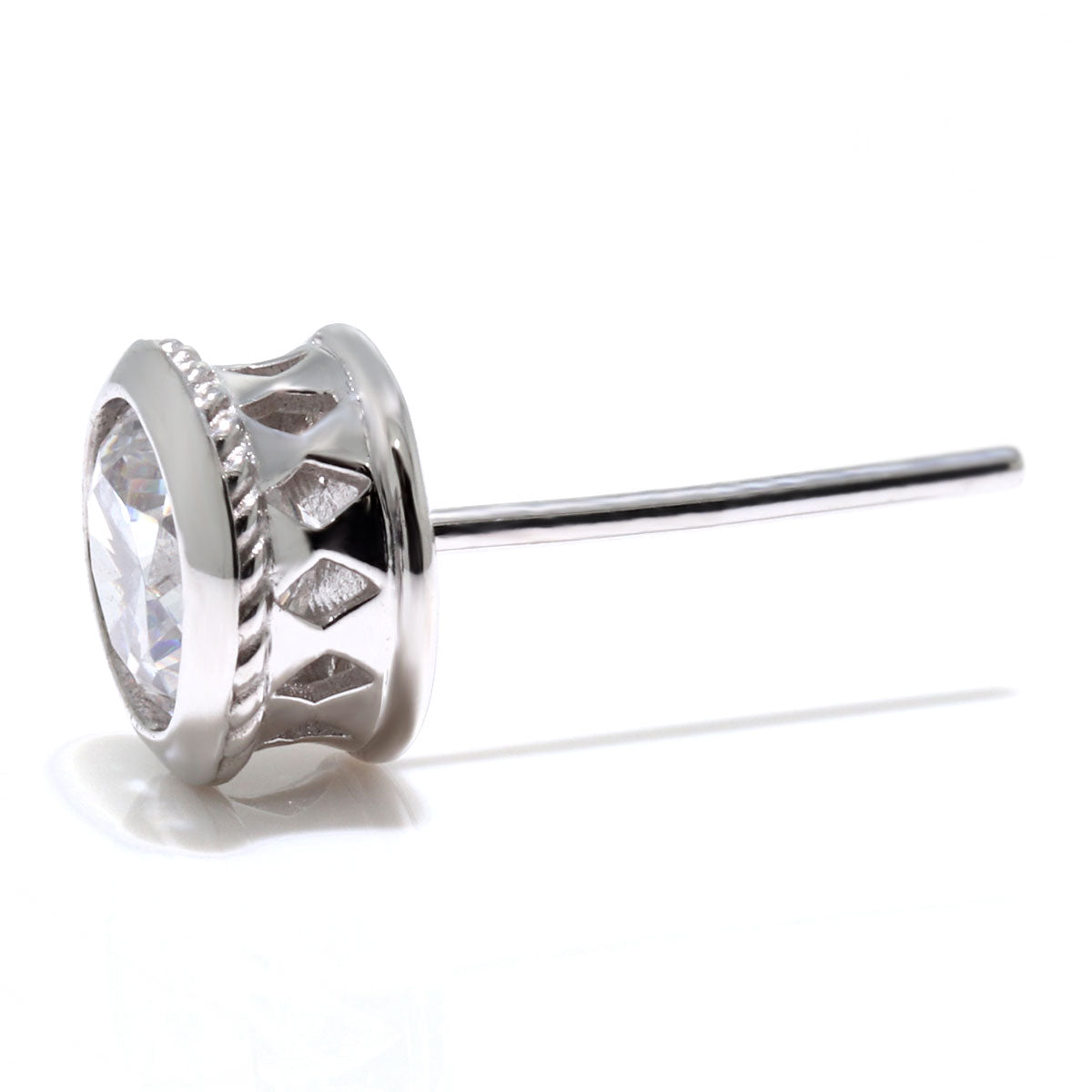 レディース ダイヤモンド ピアス 0.5ct 鑑定書付き スタッド 一粒 両耳 K18 Pt900 菱形 ツイスト 十字架 伏せ込み フォーマル 特別 高品質ジュエリー (品番 mp-0018-4-cgl-l)