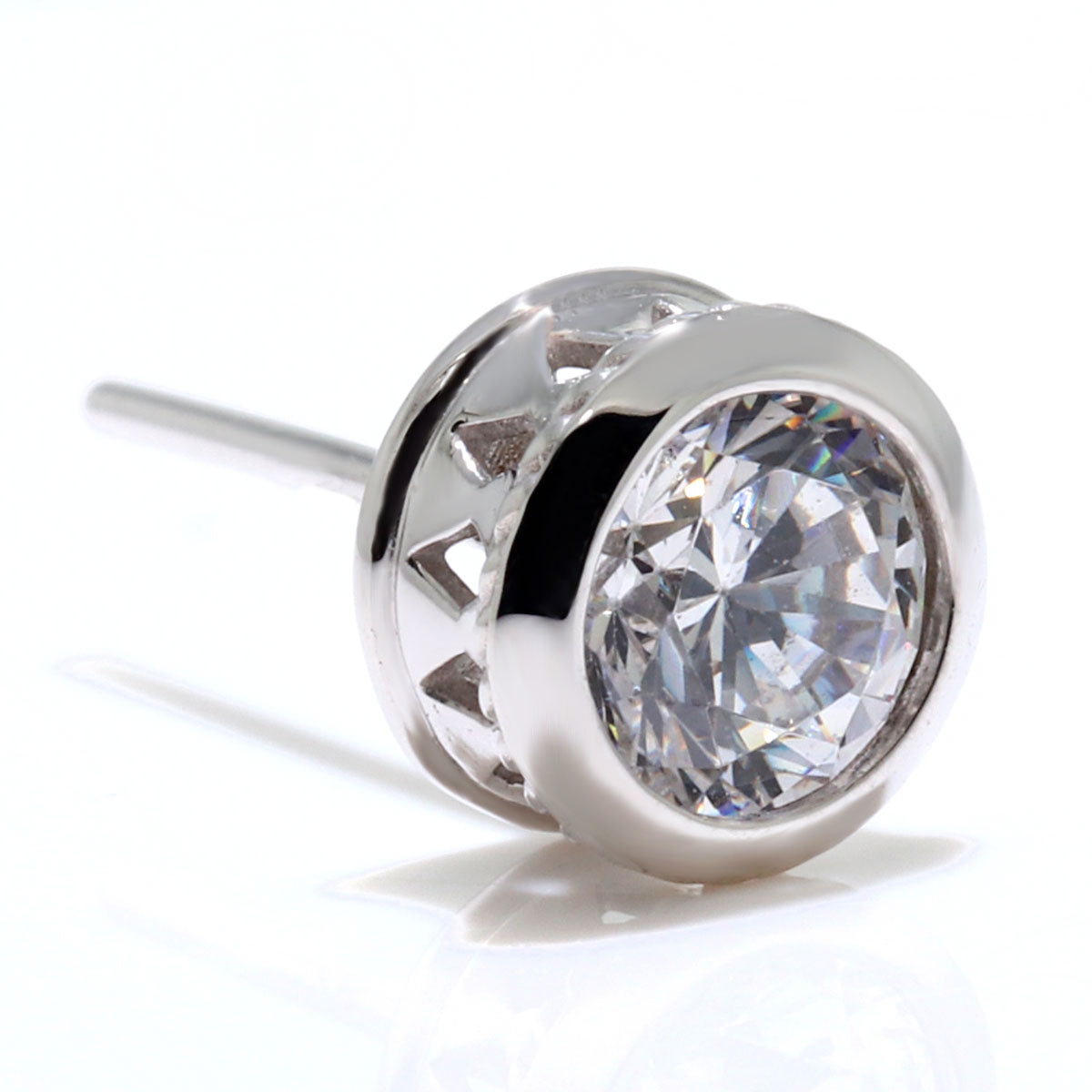 レディース ダイヤモンド ピアス 0.5ct 鑑定書付き スタッド 一粒 両耳 K18 Pt900 菱形 ツイスト 十字架 伏せ込み フォーマル 特別 高品質ジュエリー (品番 mp-0018-4-cgl-l)